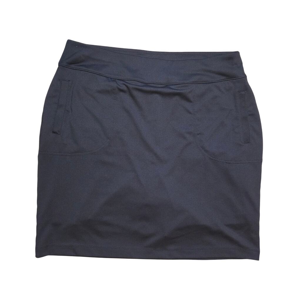 Weekends by Chico's Skort Black Sz 1, 19" Long, Pockets Golf Tennis Waist 32"